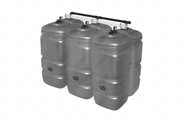 Citerne à mazout PE 3 x 750L (=2250L) UV résist - jumelage largeur 5