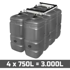 Citerne à mazout PE 4 x 750L (=3000L) UV résist - jumelage carré thumbnail