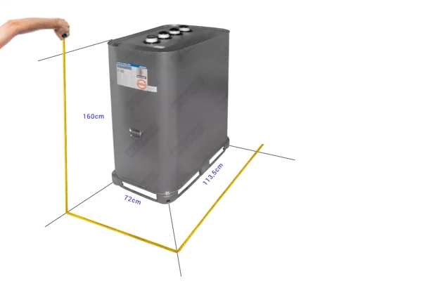 Cuve à mazout GALVA 4 x 1000L (=4000L) - jumelage largeur 3