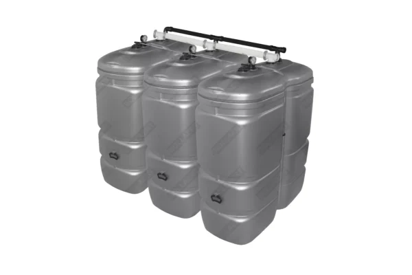 Cuve à mazout PE 3 x 1000L (=3000L) UV résist - jumelage largeur 5