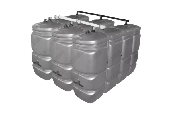 Cuve à mazout PE 3 x 2000L (=6000L) UV résist - jumelage largeur 5