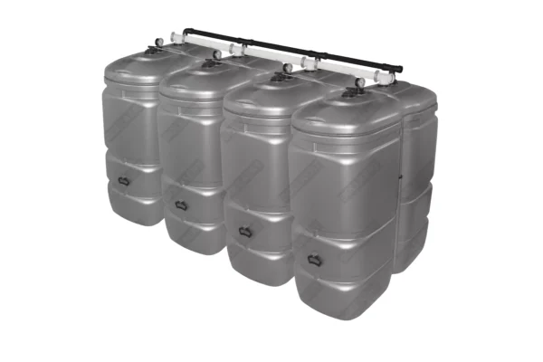 Cuve à mazout PE 4 x 1000L (=4000L) UV résist - jumelage largeur 5